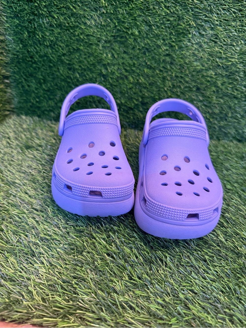Crocs Kids Purple Comfort Clog Sandals size 1Y
